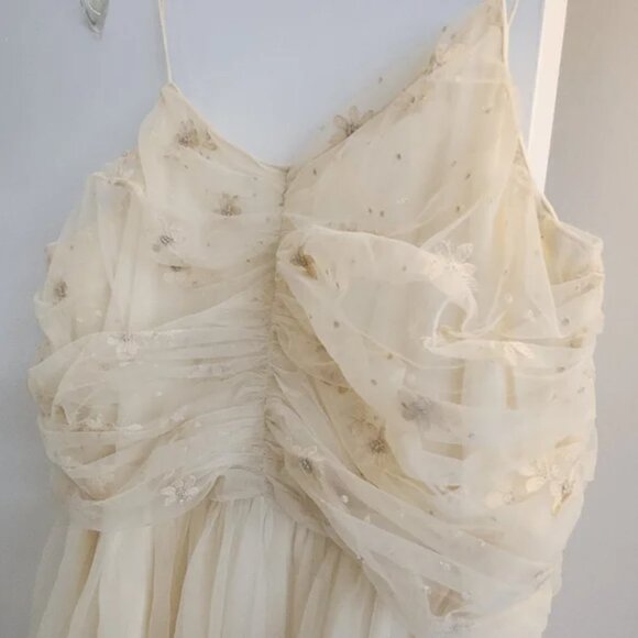 Dôen Heirloom Cardamine Dress Birch XXL Maxi Tulle Viscose Ethereal Flowers NWT - Picture 9 of 14